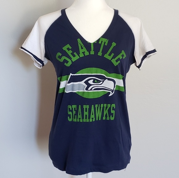 NFL Tops - Seattle Seahawks NFL V-Neck Graphic Tee